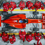 Racing Pit Crew at Work