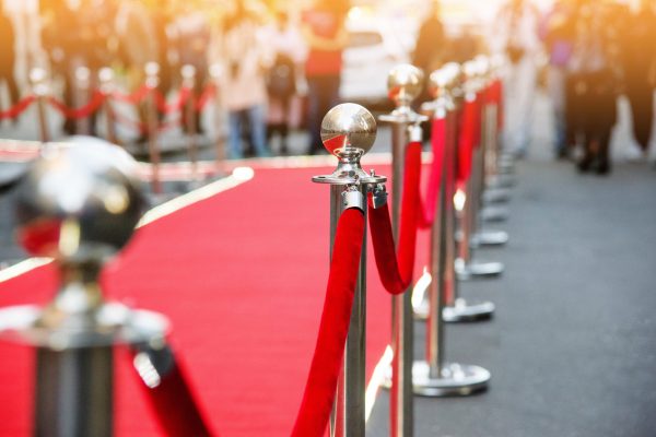 red carpet and barrier on entrance before opening ceremony